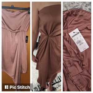 Strapless Copper Mini Dress